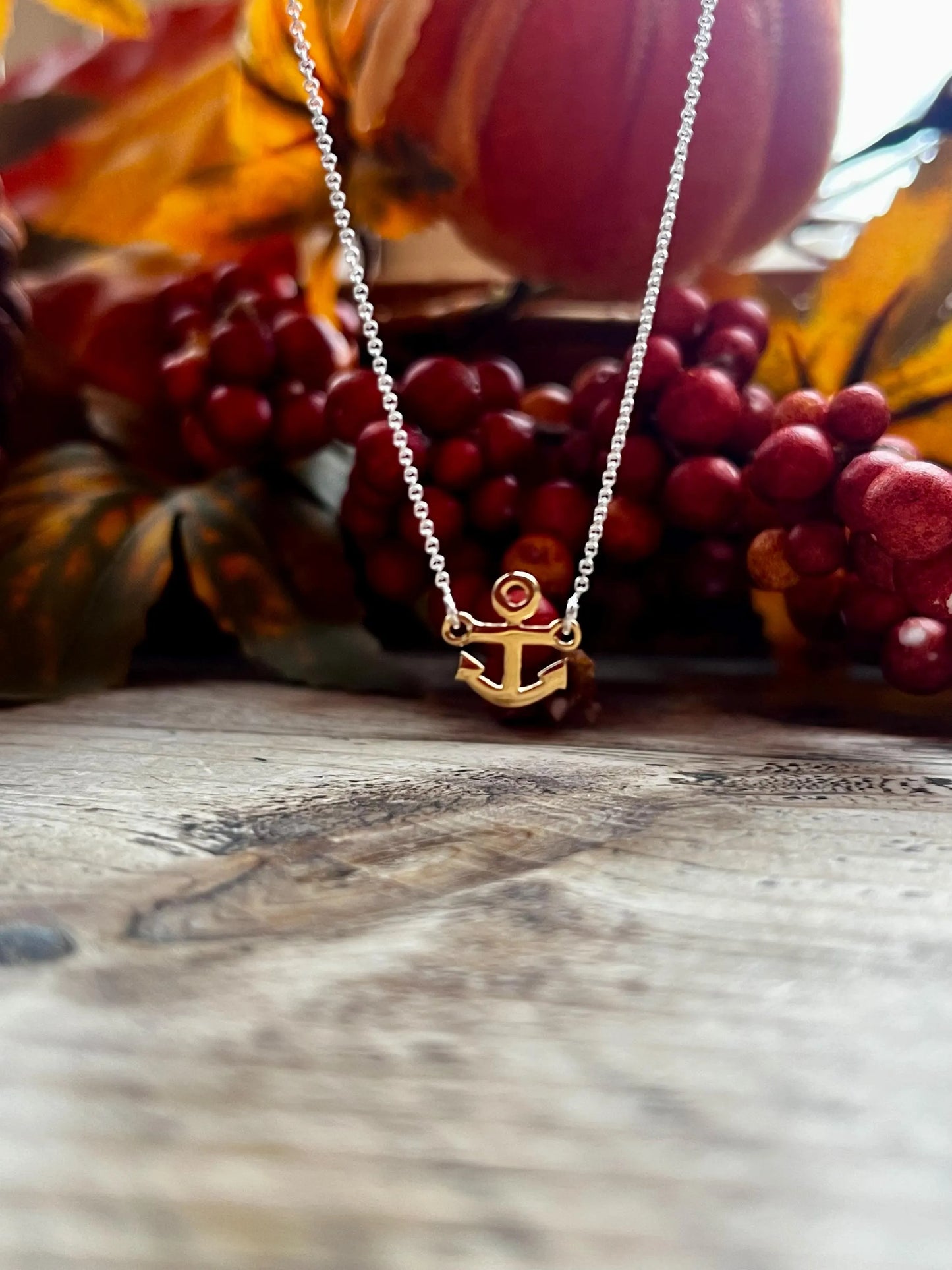 18K Gold-Plated Anchor Bracelet with Adjustable Chain