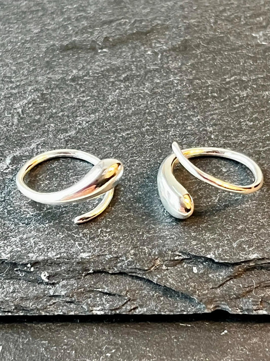 Chic Silver-Plated Teardrop Wire Earrings | Polished & Stylish Design l Minimalist earrings - Silver earrings - Everyday earrings
